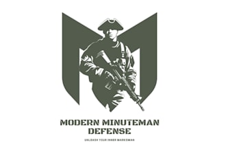 design modern gun sales geared towards minutemen logo