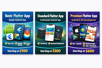 develop professional flutter mobile apps for android
