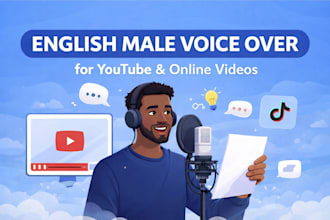 record a clear and professional english voice over