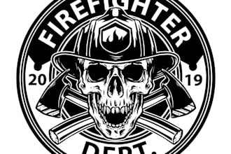 design awesome firefighter logo