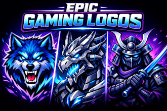 design cartoon gaming logo for streamer, twitch, youtube
