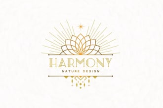 design a beautiful and unique flower logo for your brand