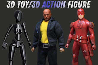 create cute 3d toy, action figure,3d figurines, toy designer 3d print ready stl