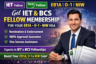 secure iet, bcs, ieee, senior or fellow membership for eb1, o1, niw