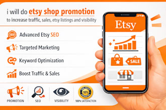 do etsy shop promotion to increase traffic, sales, etsy listings and visibility
