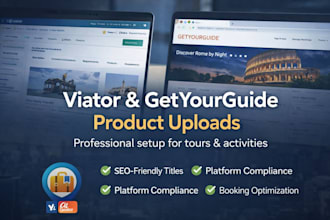 upload viator and getyourguide products
