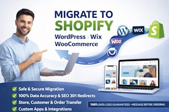 migrate wordpress to shopify wix to shopify woocommerce to shopify migration