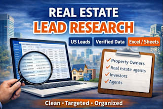 do real estate lead research for US agents and investors