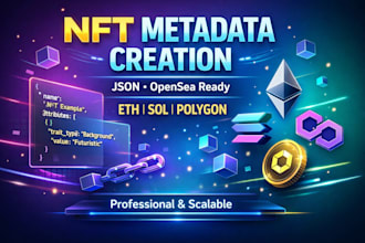 create nft metadata json for ethereum, solana and polygon