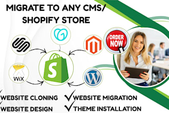 website migration migrate wordpress lovable wix godaddy magento to shopify store