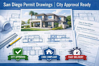 prepare residential permit drawings for san diego city approval