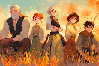 original character for books and character concept art
