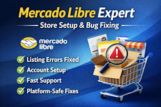 fix mercado libre listing errors, account issues and product listings