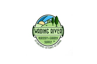 design modern nursery organic family farm logo