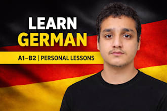 teach german from beginner a1 to b1 step by step