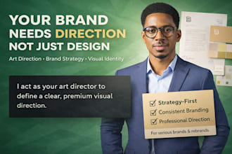 be your art director to define a clear, premium visual identity for your brand