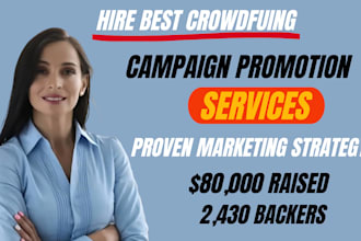 promote your kickstarter or gofundme crowdfunding campaign to real backers
