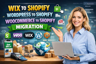 migrate wix to shopify, wordpress to shopify, woocommerce to shopify migration