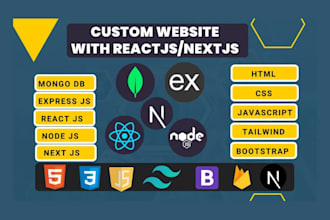 build a full react and nextjs website