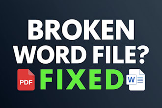 fix broken word files created from scanned or badly ocred pdfs