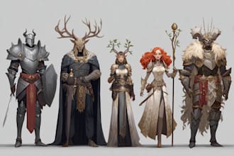 design custom dnd party portraits and group art