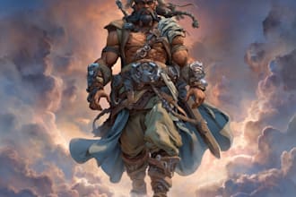 draw a fantasy character ilustration