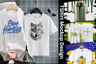 create realistic t shirt mockup PSD apparel mockup photoshop smart object