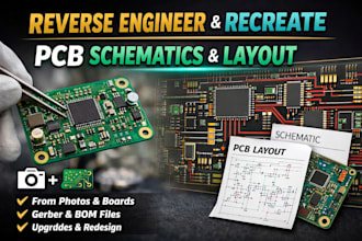 reverse engineer and recreate pcb schematics and layout