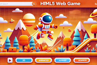 develop 2d html5 game , 2d web game, facebook game javascript game for web, pc