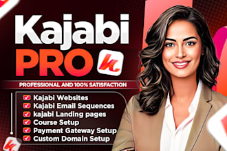 build custom kajabi websites, funnels and landing pages