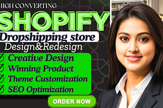 build shopify store or dropshipping ecommerce store