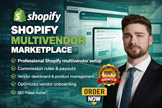 do shopify multivendor marketplace ecommerce website development and setup