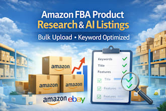 do amazon fba product research ai product listing and bulk upload ebay shopify