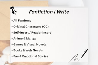write custom fanfiction with story depth and focus