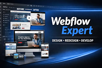 design webflow website as a professional webflow expert