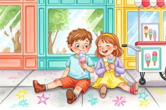 hand drawn watercolor book illustration hand drawn watercolor illustration