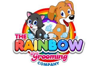 creative dog, pet, cat, veterinary or animal logo design