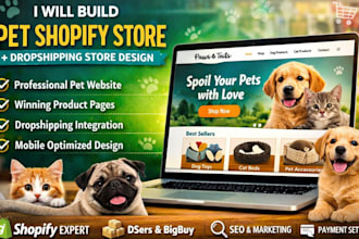 build pet shopify store, shopify pet store dropshipping website shopify store