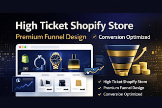 build high converting shopify store high ticket dropshipping products research