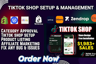 setup tiktok shop tik tok shopify dropshipping shop marketing tiktok manager