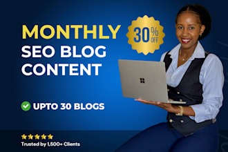 write monthly seo blog content