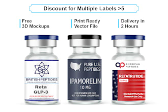 do peptide vial label design, peptide sarms and supplement label design