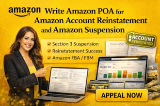 write amazon poa section3 for amazon account reinstatement and amazon suspension