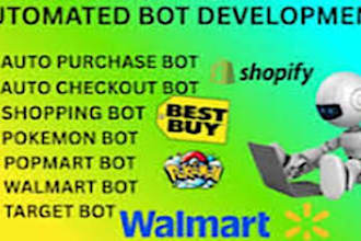 develop auto purchase bot auto buying bot pokemon bot monitor bot