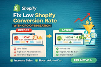 fix low shopify conversion rate with cro optimization