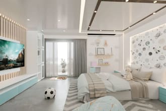 reimagine 3d kids room with layout, cartoon room decor, custom bedroom makeover