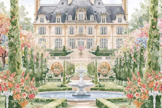 a luxury illustrated animated wedding invitation website