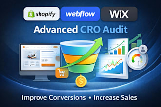improve shopify webflow wix conversion rate with advanced cro audit
