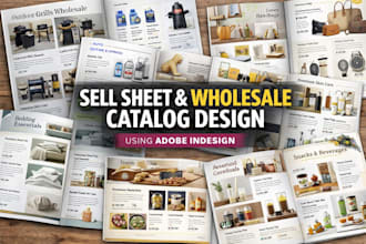 design a clean sell sheet and wholesale product catalog