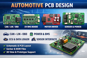 design automotive pcb can lin obd power and sensor circuit